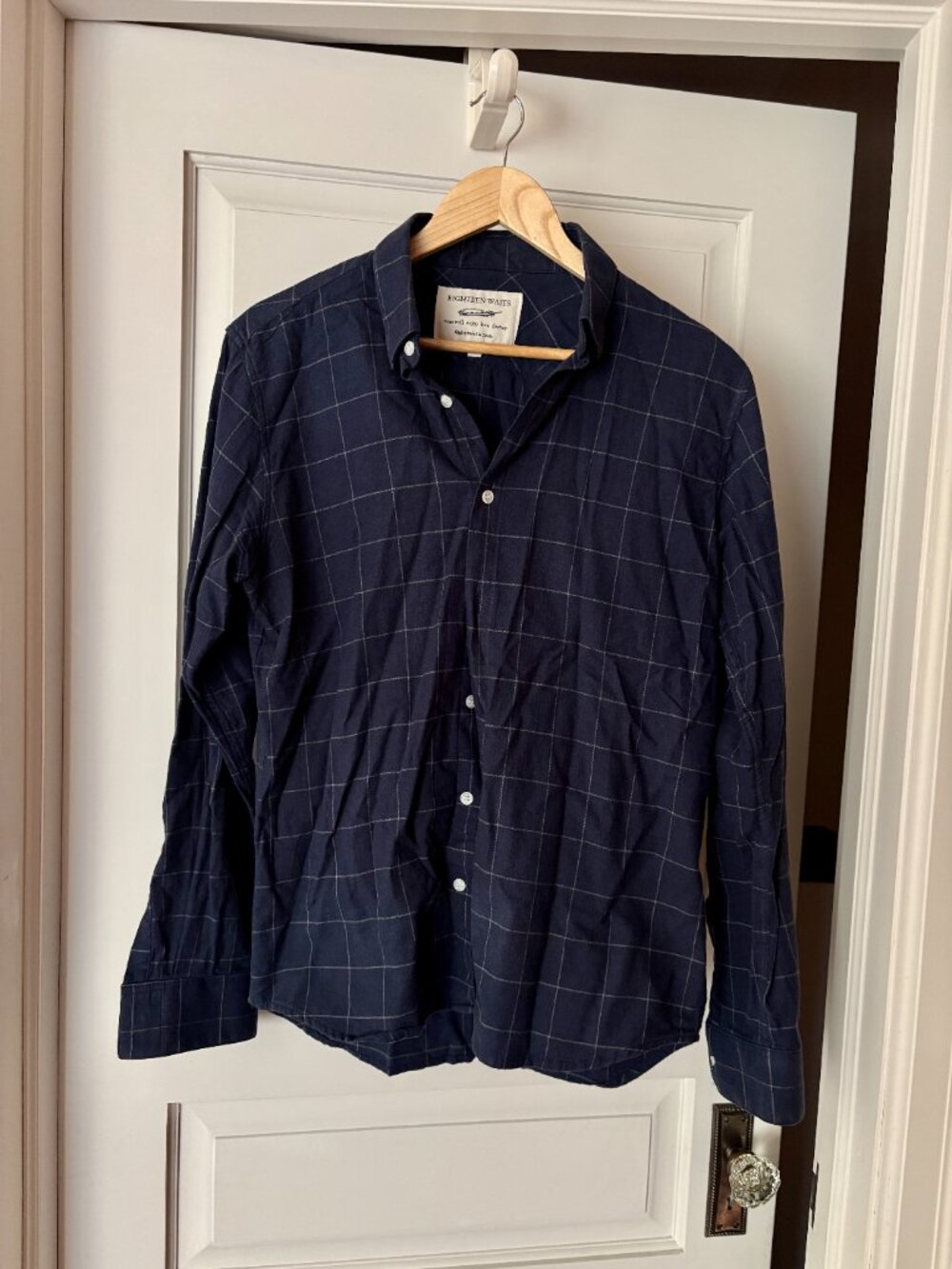 18 Waits Navy Flannel Shirt -- Medium